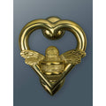Brass Bumble Bee Heart Door Knocker - Brass Finish - Brass bee