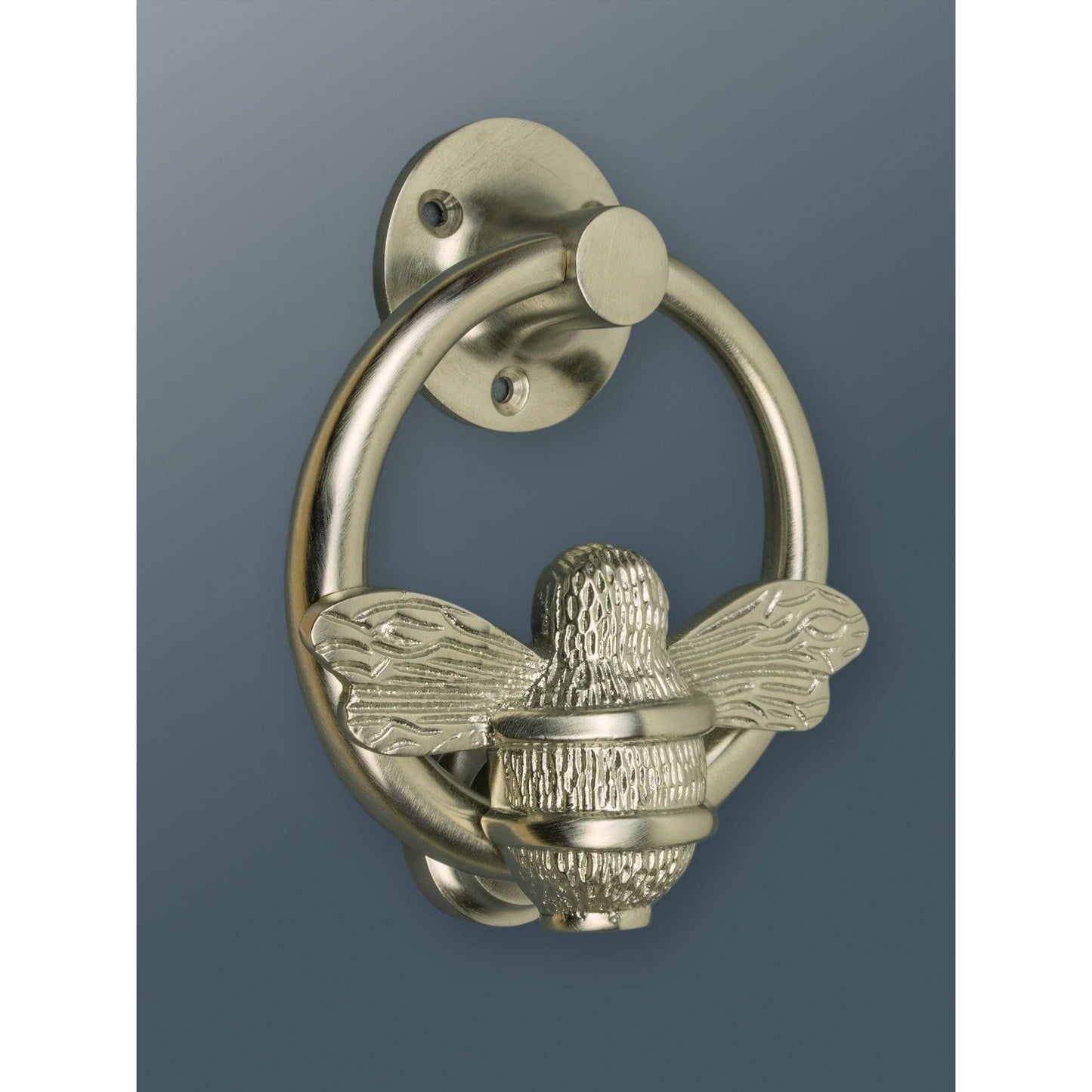 Brass Bumble Bee Ring Door Knocker - Satin Finish - Brass bee