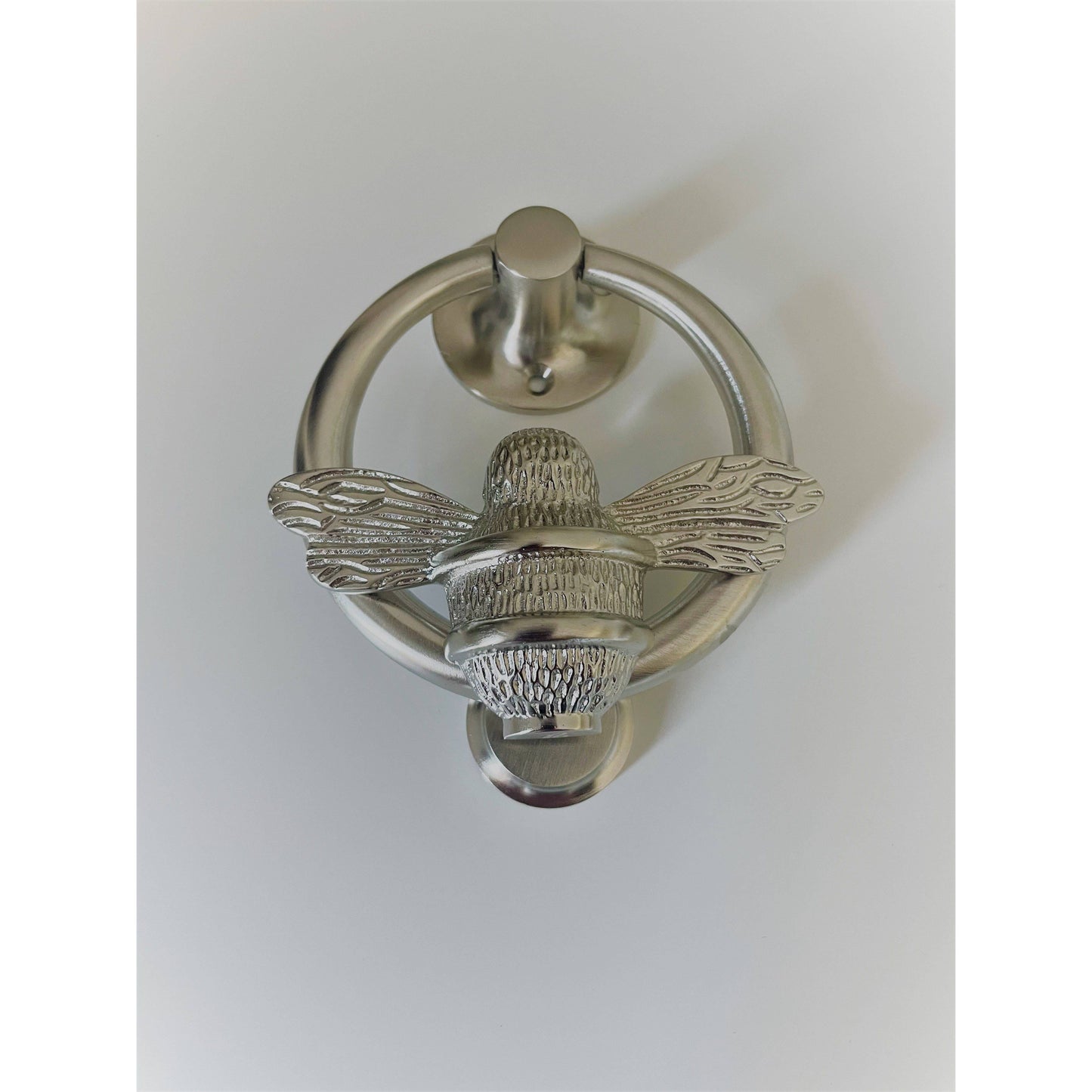 Brass Bumble Bee Ring Door Knocker - Satin Finish - Brass bee