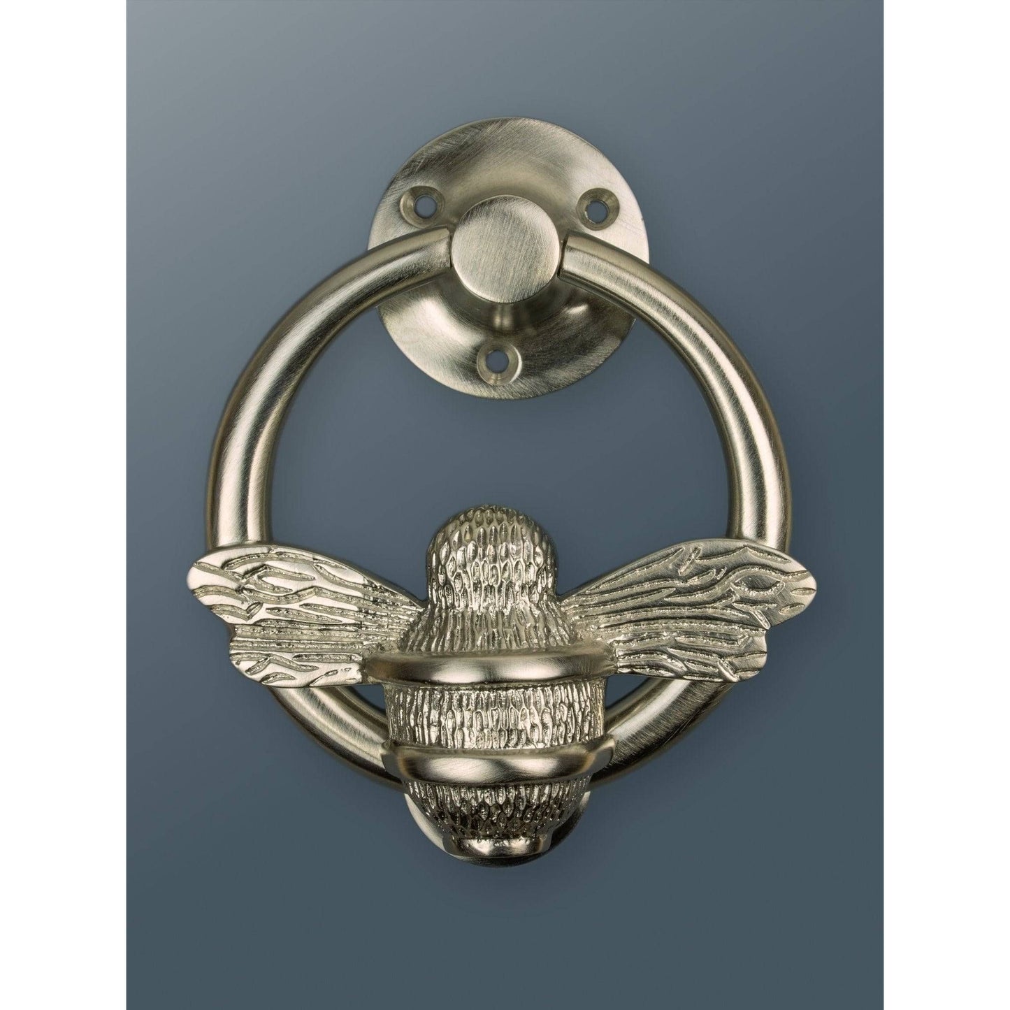 Brass Bumble Bee Ring Door Knocker - Satin Finish - Brass bee
