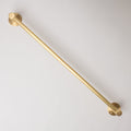 Satin Brass Hook Rail with 3 Brass Hooks - Solid Brass