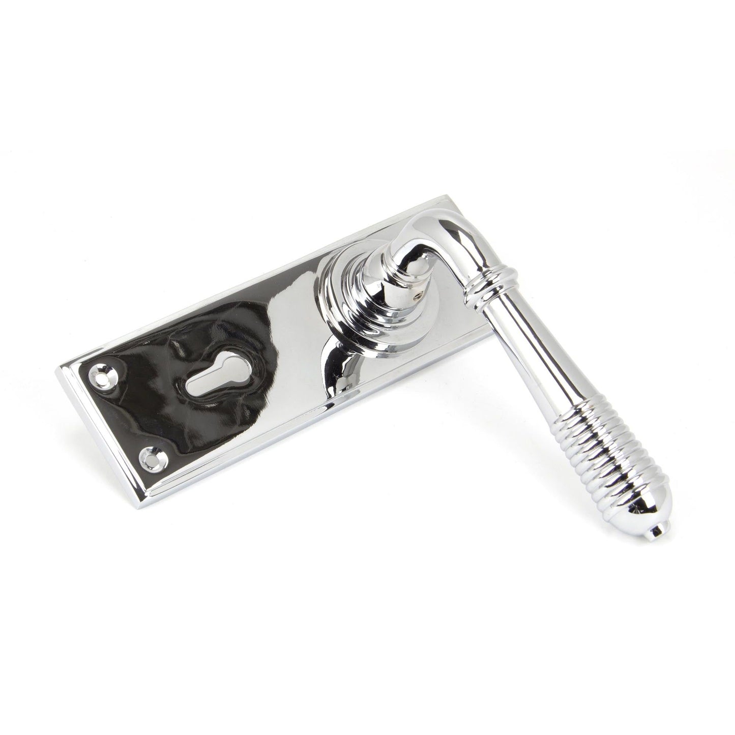 Reeded Lever Lock Set