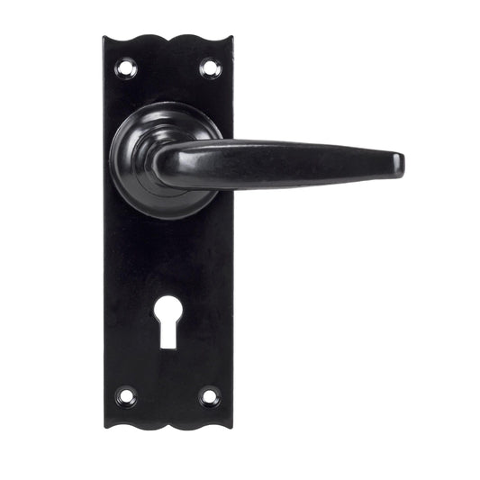Oak Lever Lock Set