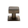 Solid Brass Art Deco Kitchen Pull Handles & Knobs with Backplates - Antique Brass Finish