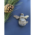Brass Bee and Mini Bee Door Knocker - Nickel Finish - Brass bee