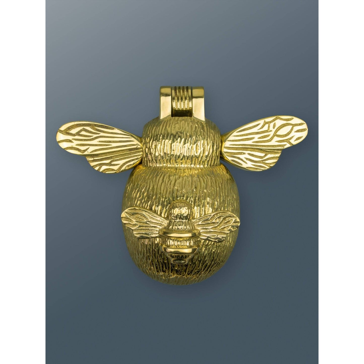 Brass Bee and Mini Bee Door Knocker - Brass Finish - Brass bee