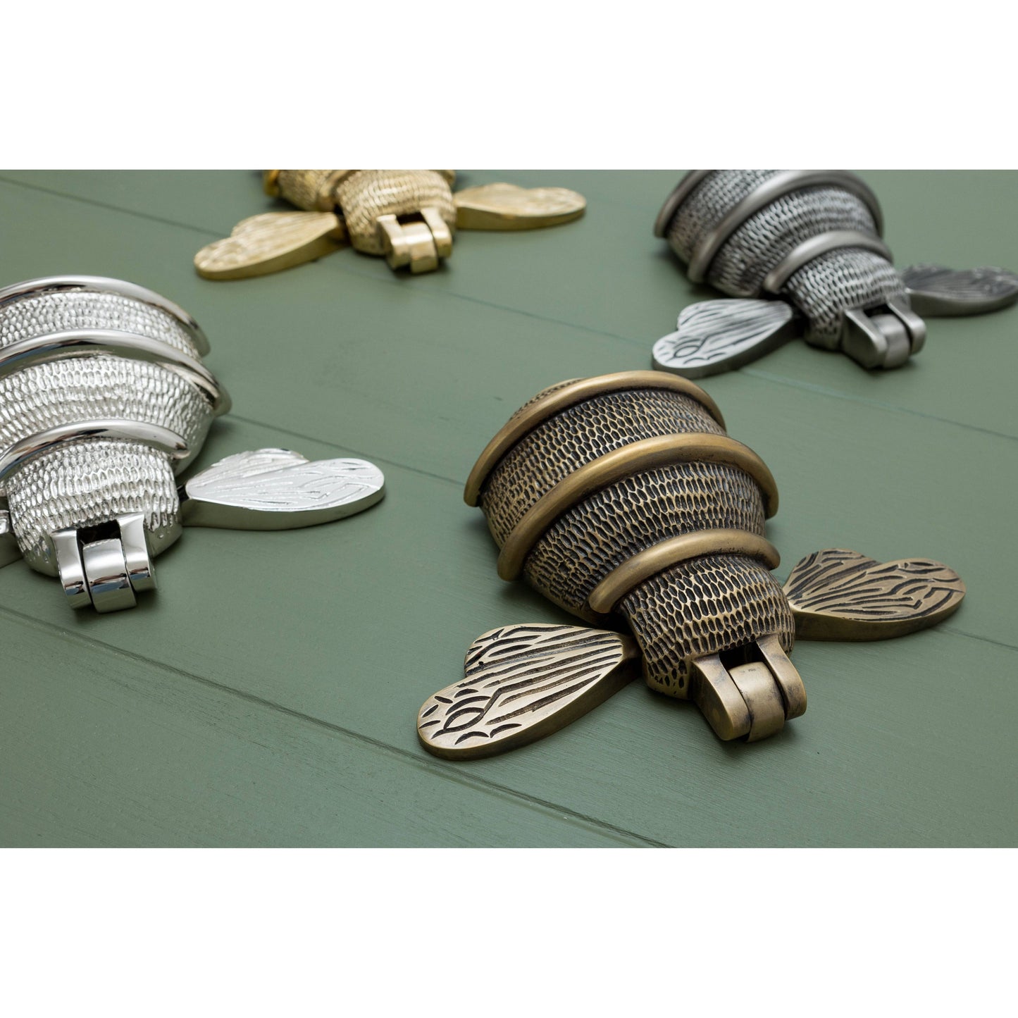 Solid Brass Queen Bee Door Knockers - Premium Size - Brass bee