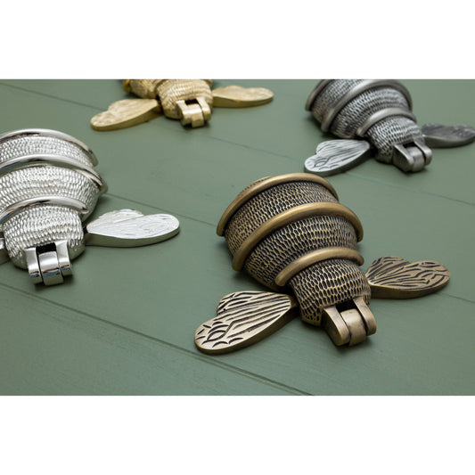 Solid Brass Queen Bee Door Knockers - Premium Size - Brass bee