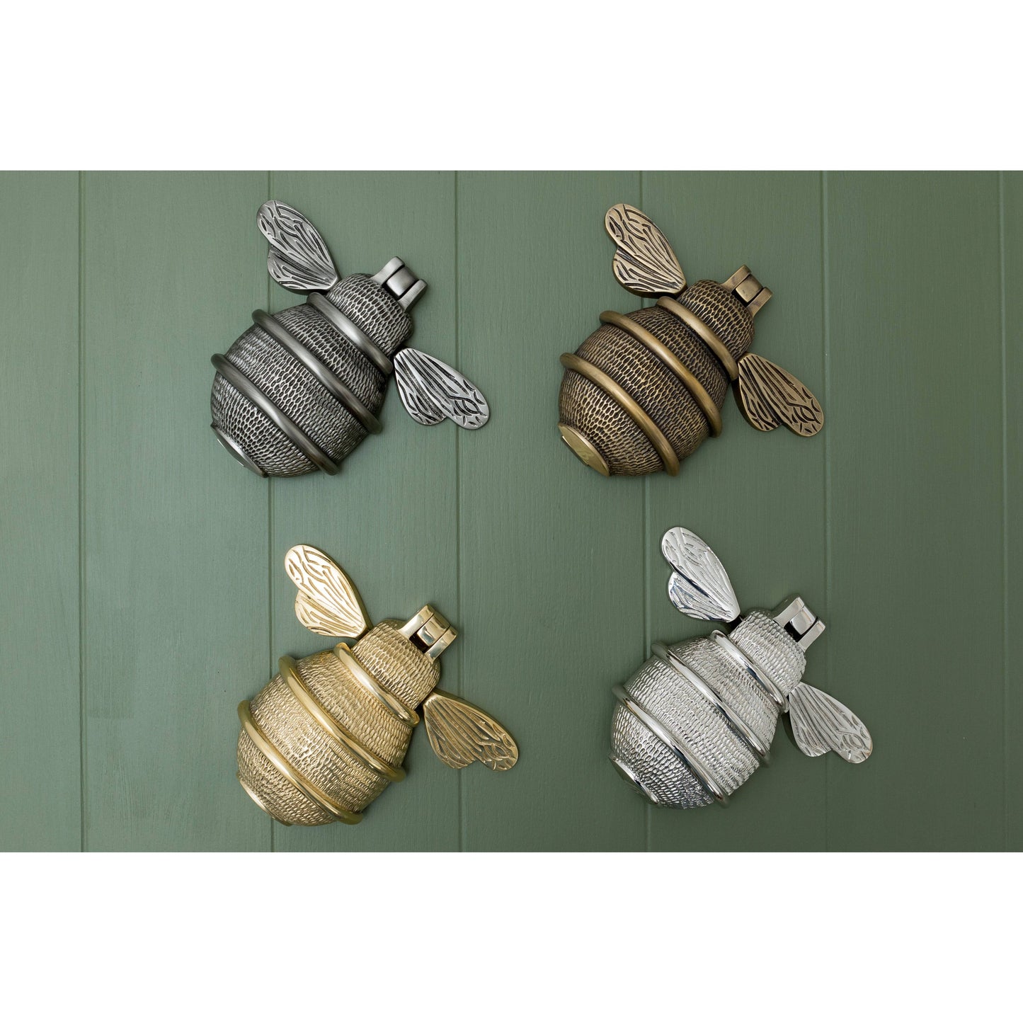 Solid Brass Queen Bee Door Knockers - Premium Size - Brass bee