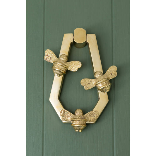 Solid Brass HIVE Bee Door Knockers - Premium Size - Brass bee