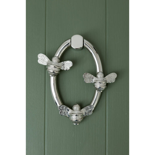 Solid Brass Nectar Bee Door Knockers - Premium Size - Brass bee