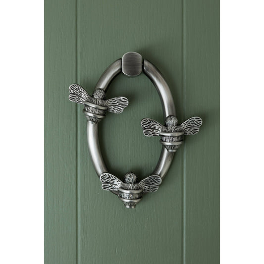 Solid Brass Nectar Bee Door Knockers - Premium Size - Brass bee