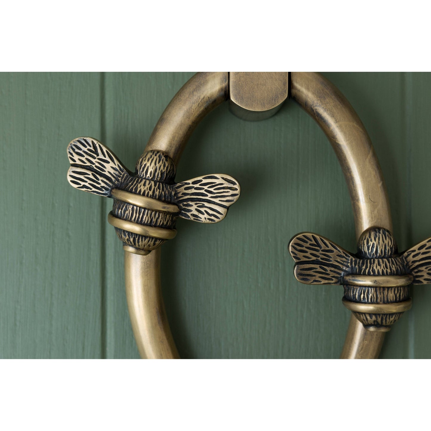 Solid Brass Nectar Bee Door Knockers - Premium Size - Brass bee