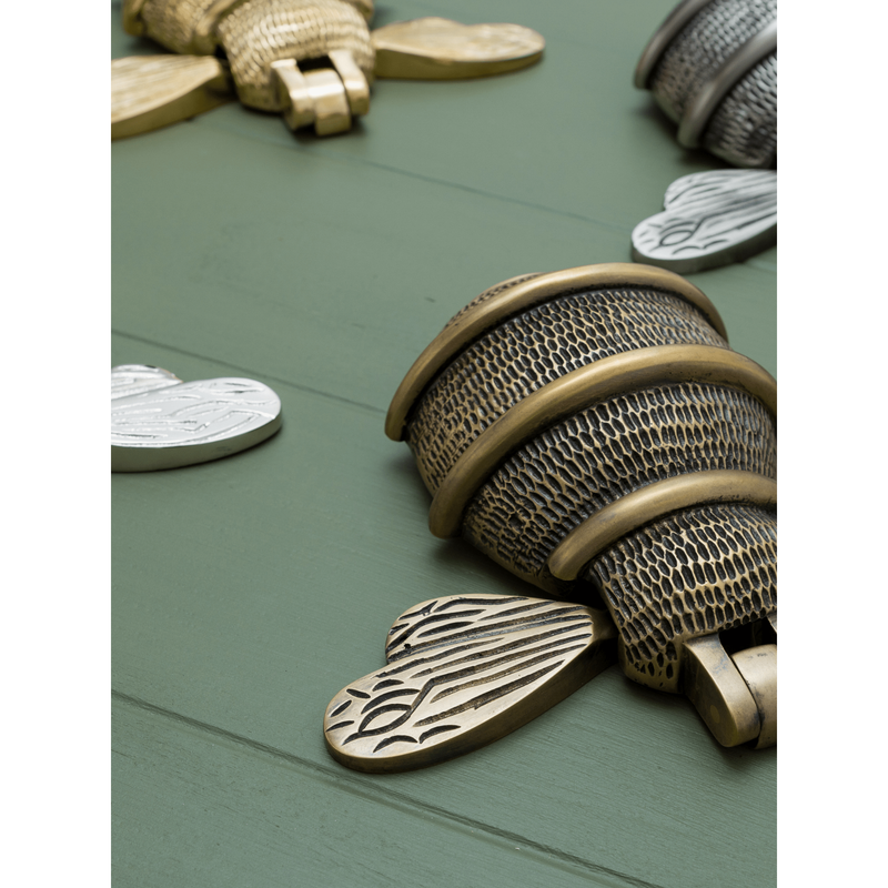 Solid Brass Queen Bee Door Knockers - Premium Size - Brass bee