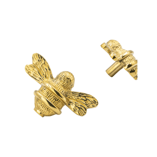Brass Bee Drawer Cabinet Knob - Brass Finish - Brass bee