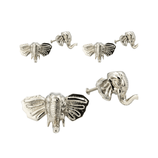 x6 Brass Elephant Drawer Cabinet Knobs - Nickel & Brass Finishes - Brass bee
