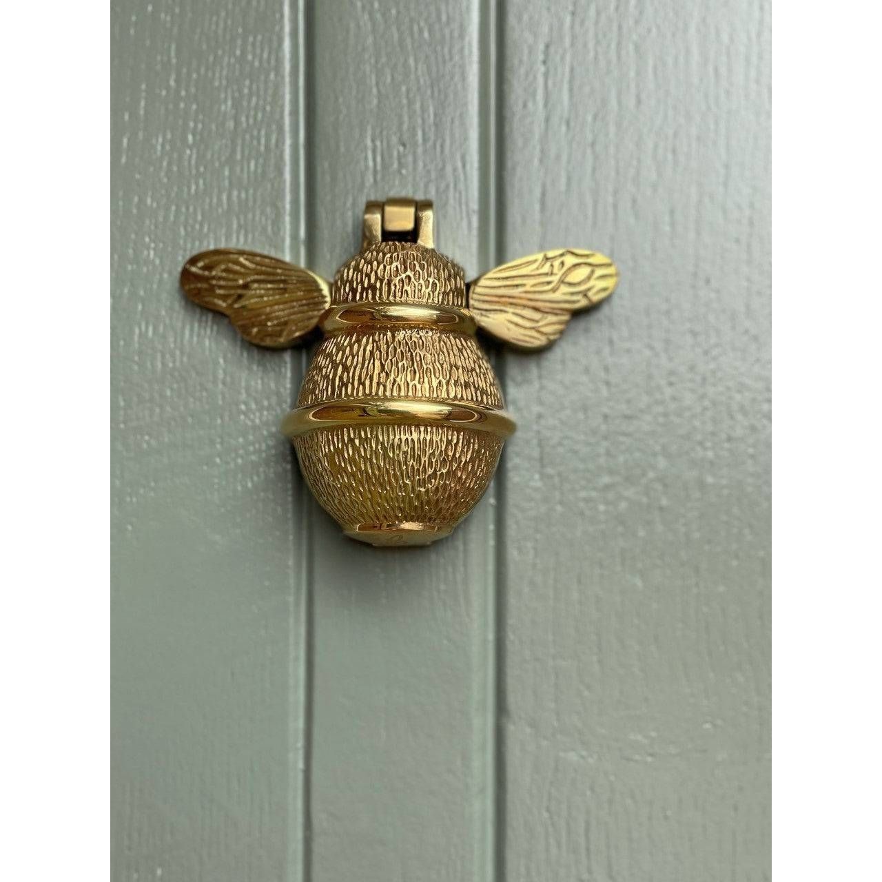 Brass Bumble Bee Door Knocker - Brass Finish - Brass bee