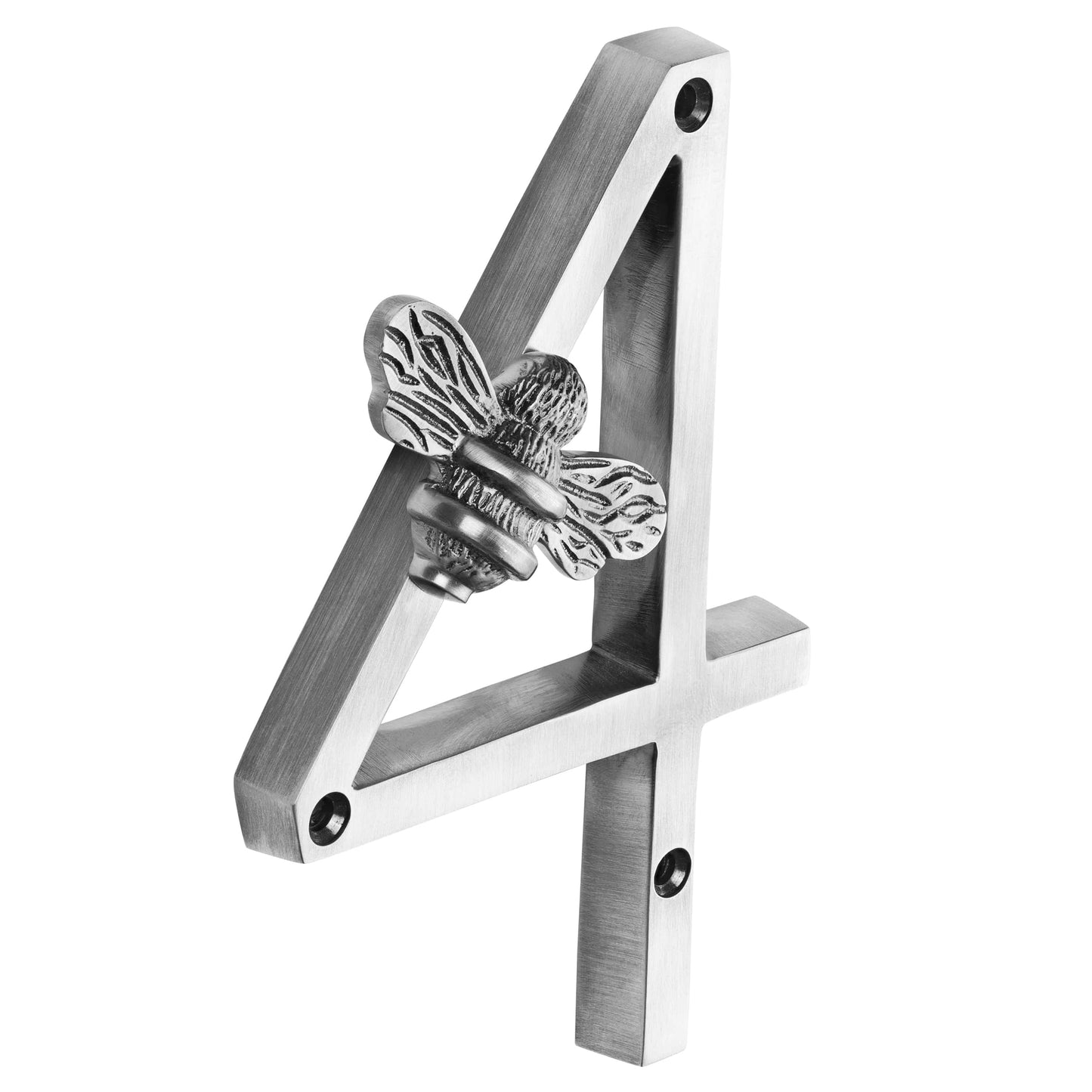 Brass bee Premium House Numbers with Bee in Pewter Finish 0-9 - Brass bee