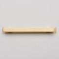 Solid Brass Art Deco Kitchen Pull Handles & Knobs With Backplates - Satin Brass Finish