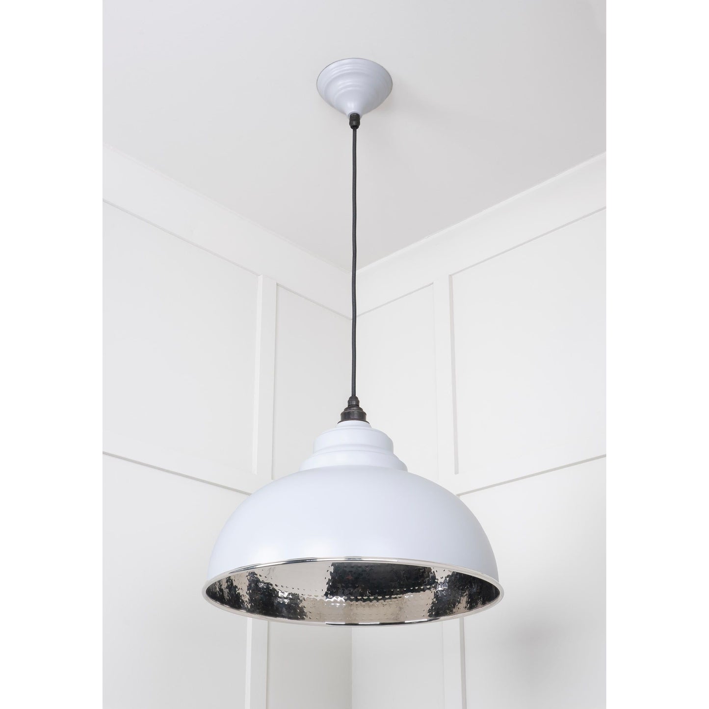 Hammered Nickel Harborne Pendant
