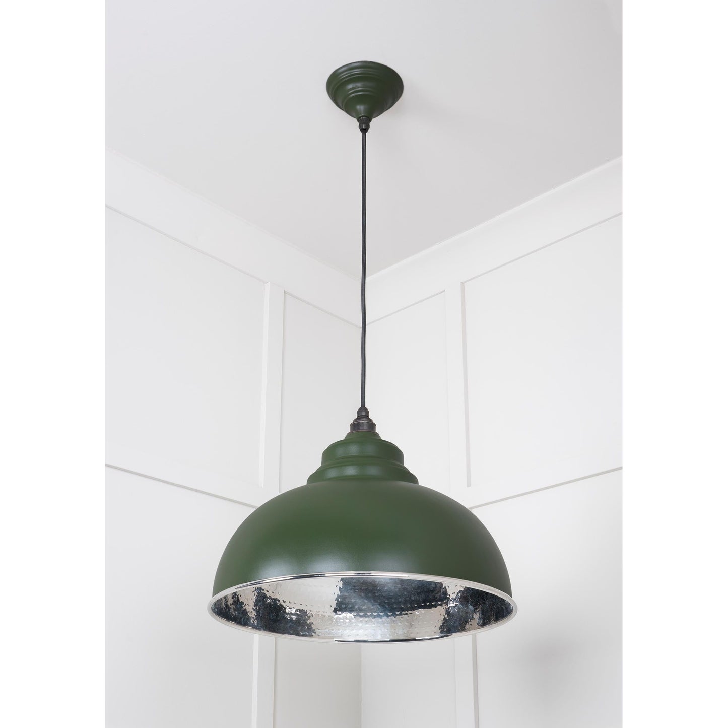 Hammered Nickel Harborne Pendant