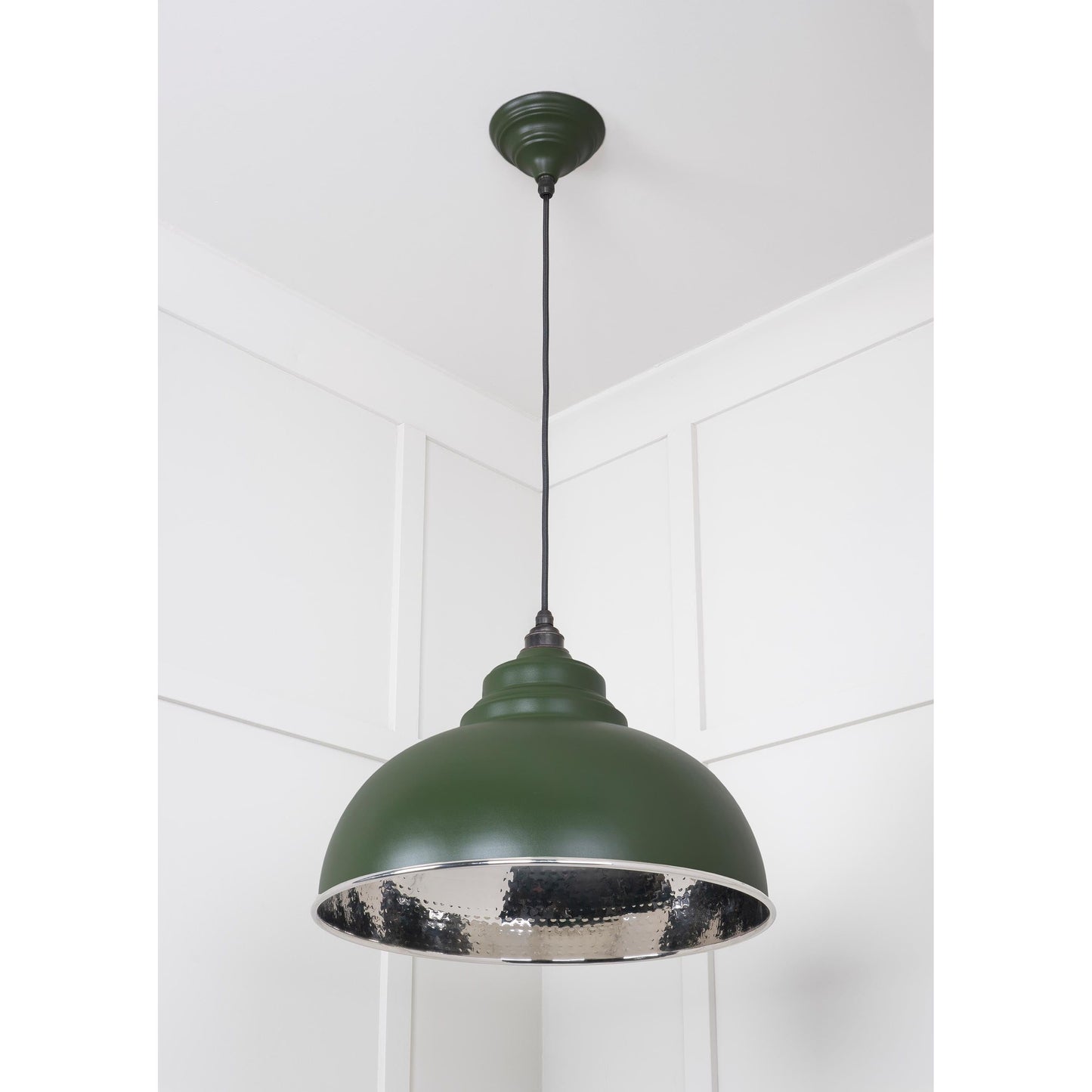Hammered Nickel Harborne Pendant