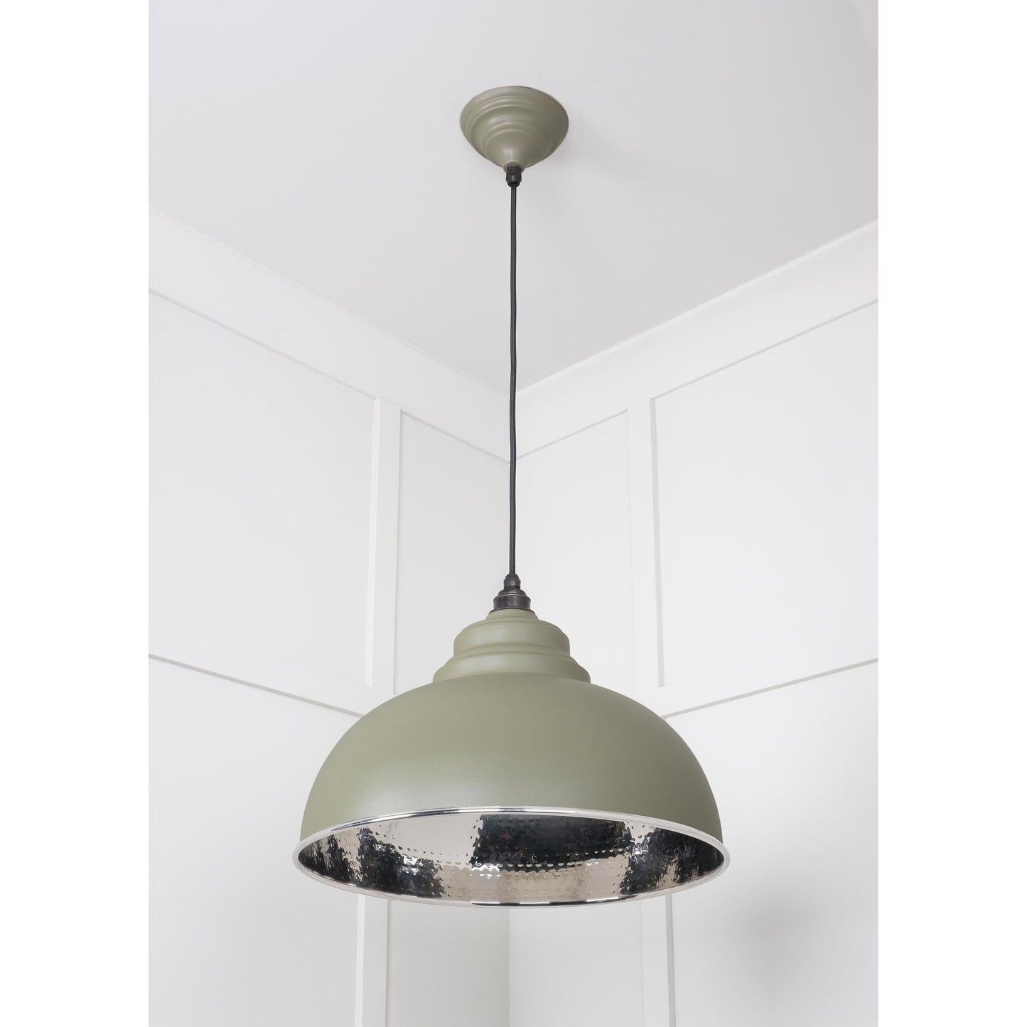 Hammered Nickel Harborne Pendant