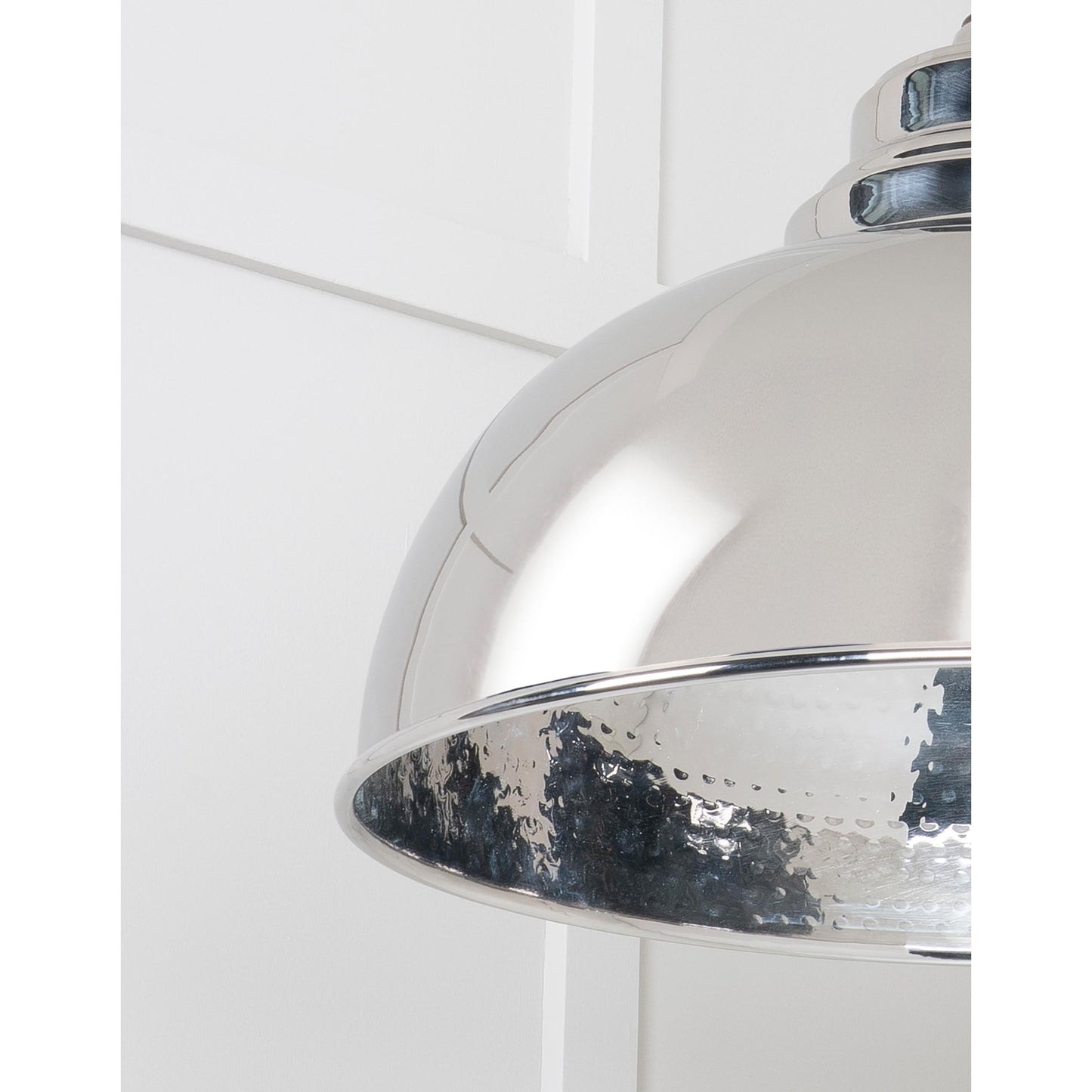 Hammered Nickel Harborne Pendant