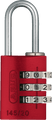 145 Series – Solid Aluminium Combination Padlock 145/20 | 3 Digit Code (Compact Size) Red Love Handles uk