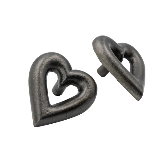 Brass Heart Drawer Cabinet Knob - Black Finish - Brass bee