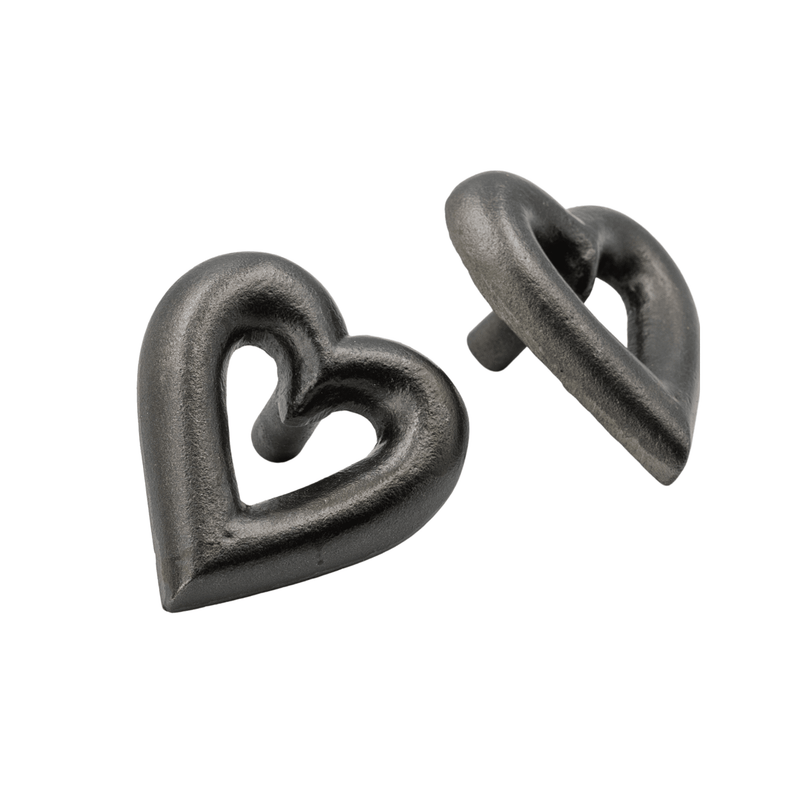 Brass Heart Drawer Cabinet Knob - Black Finish - Brass bee