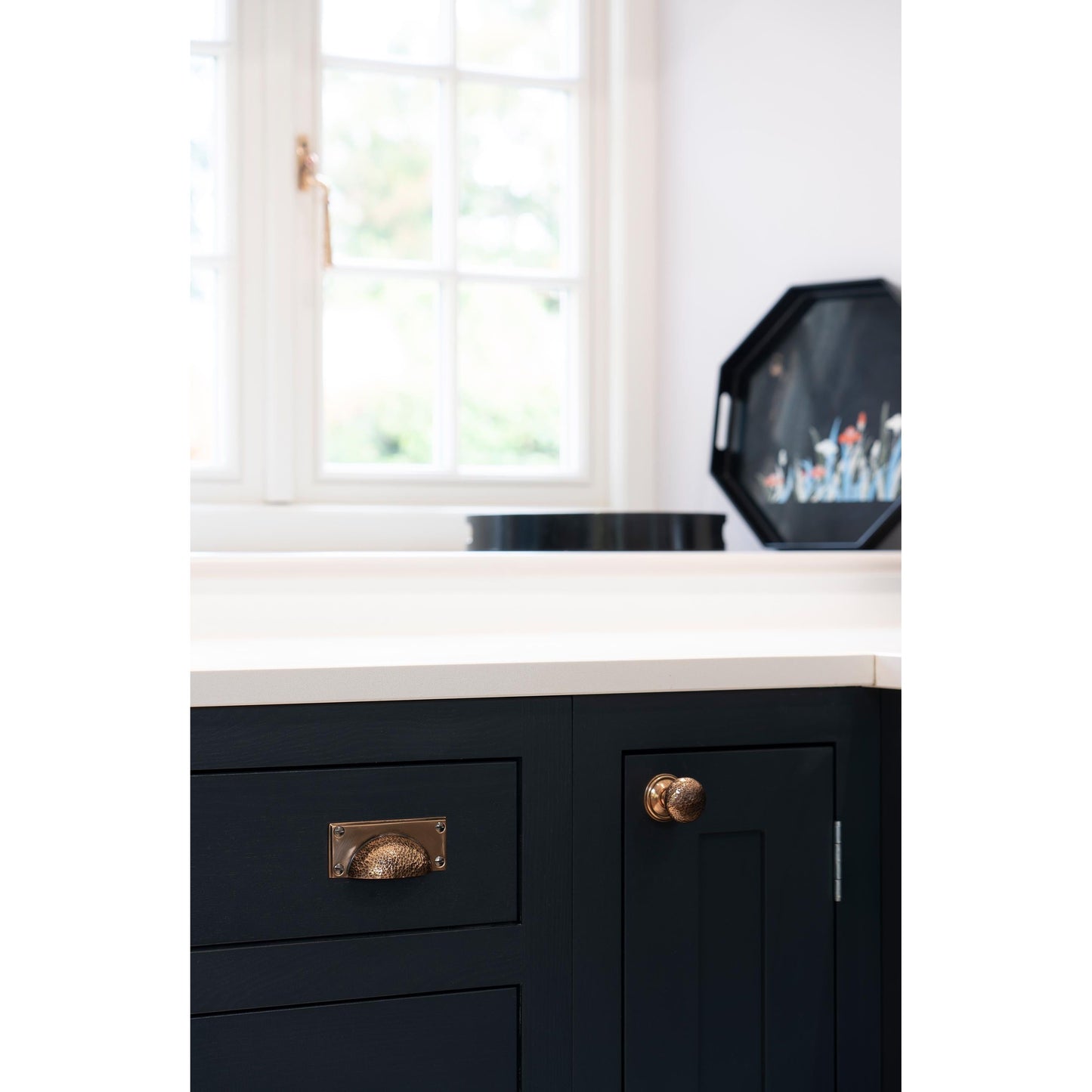 Hammered Art Deco Drawer Pull