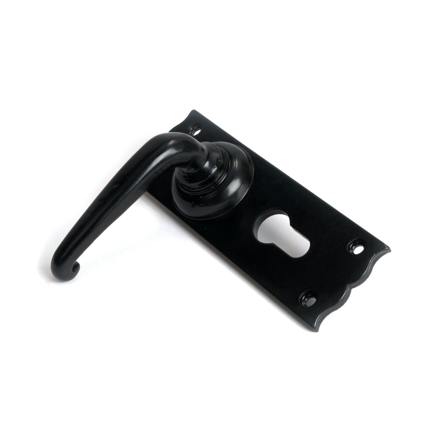 Oak Lever Euro Lock Set