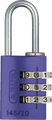 145 Series – Solid Aluminium Combination Padlock 145/20 | 3 Digit Code (Compact Size) Purple Love Handles uk