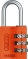 145 Series – Solid Aluminium Combination Padlock 145/30 | 3 Digit Code (Standard Size) Orange Love Handles uk