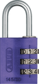 145 Series – Solid Aluminium Combination Padlock 145/30 | 3 Digit Code (Standard Size) Purple Love Handles uk