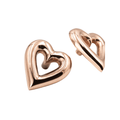 Brass Heart Drawer Cabinet Knob - Rose Gold Finish - Brass bee
