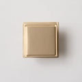 Solid Brass Art Deco Kitchen Pull Handles & Knobs With Backplates - Satin Brass Finish