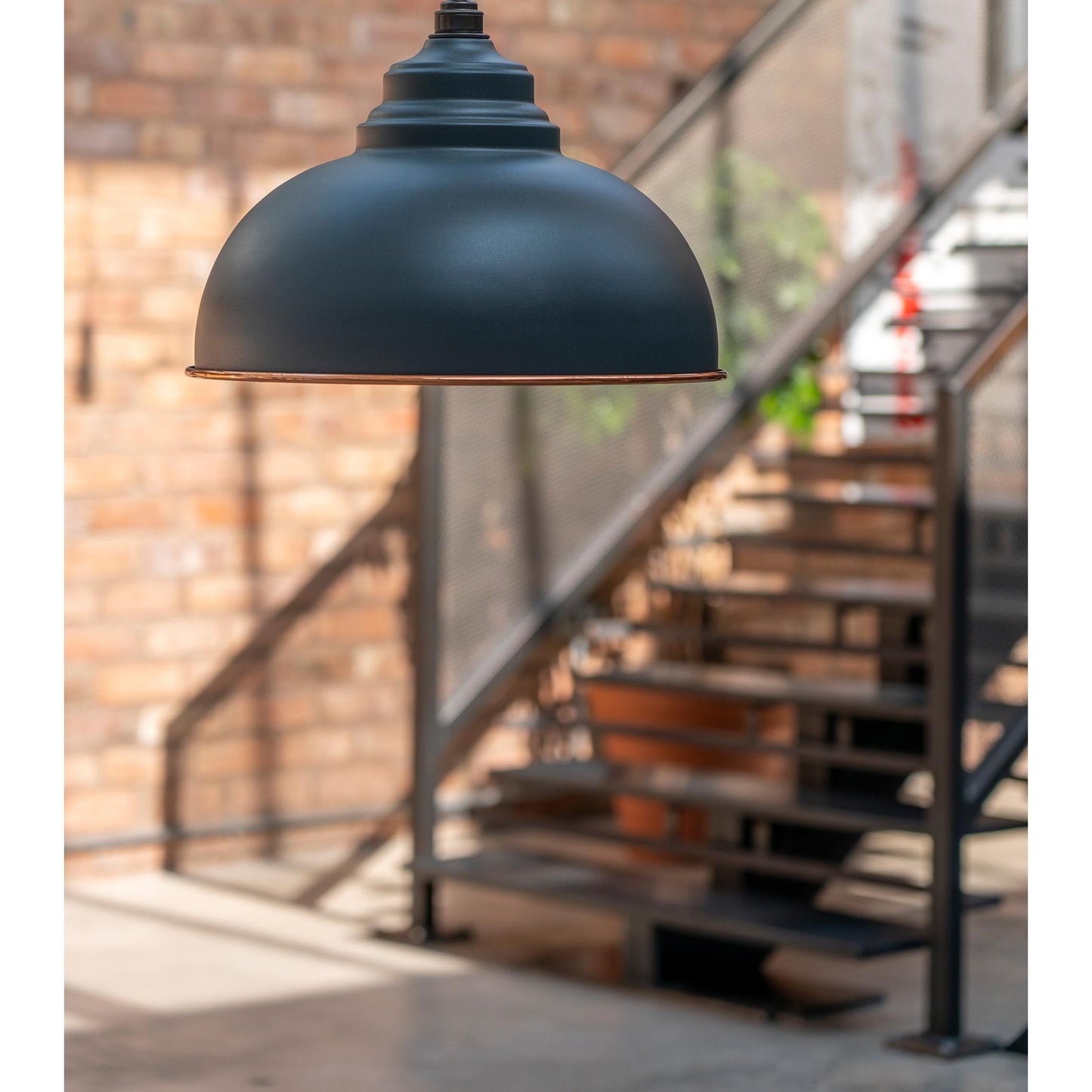 Hammered Copper Harborne Pendant