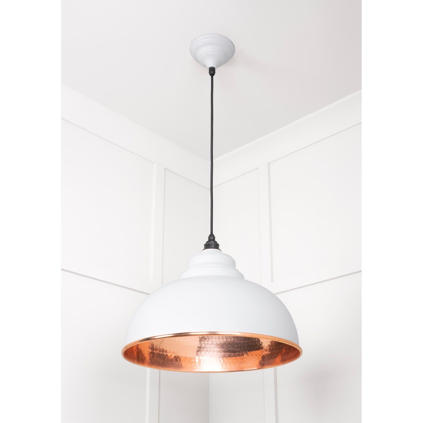 Hammered Copper Harborne Pendant