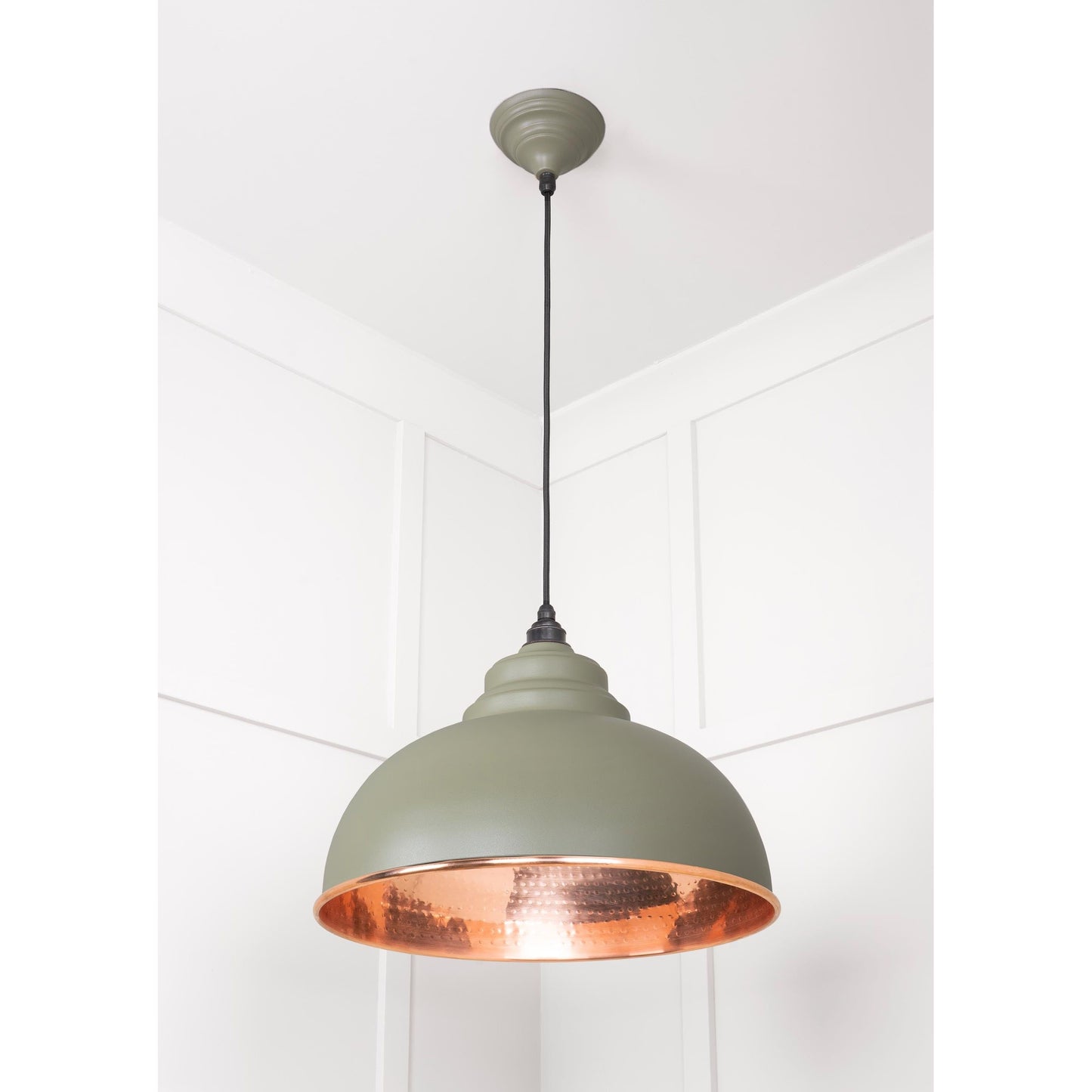 Hammered Copper Harborne Pendant