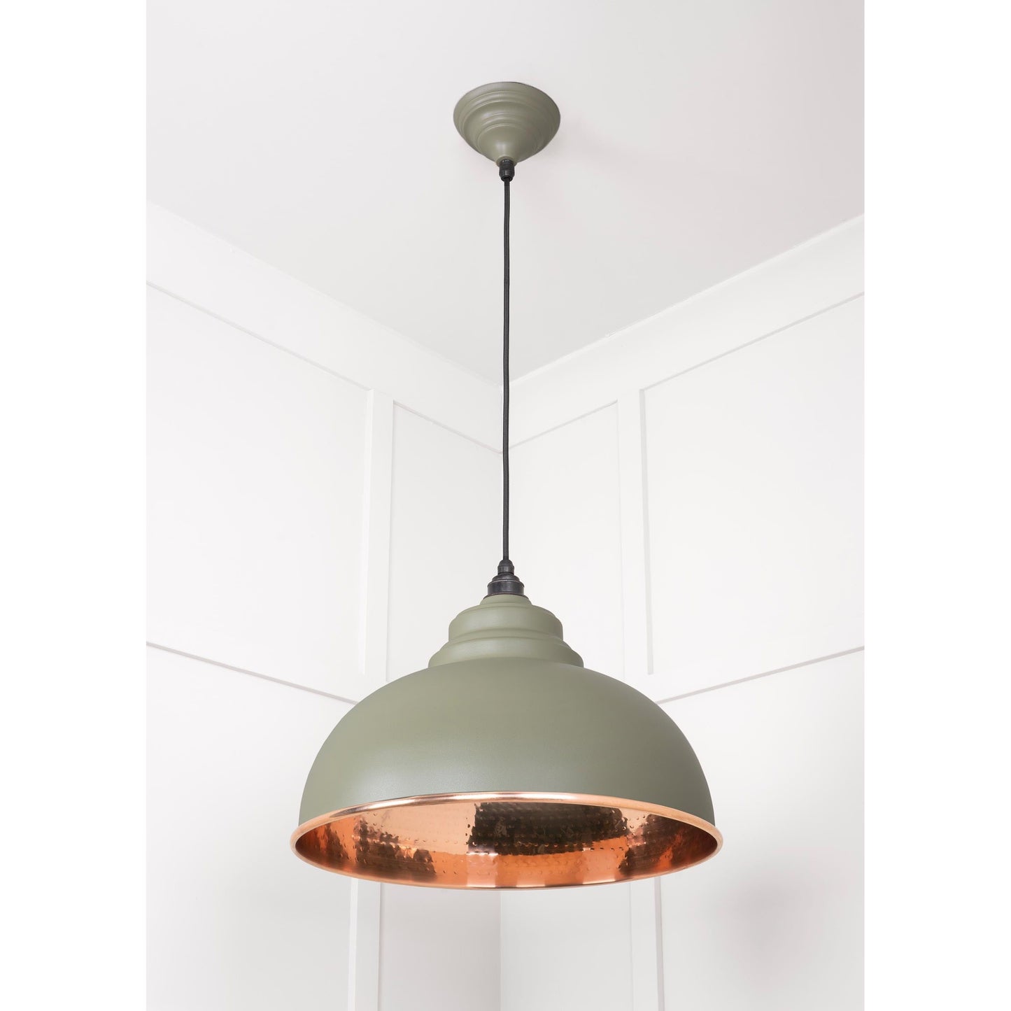 Hammered Copper Harborne Pendant