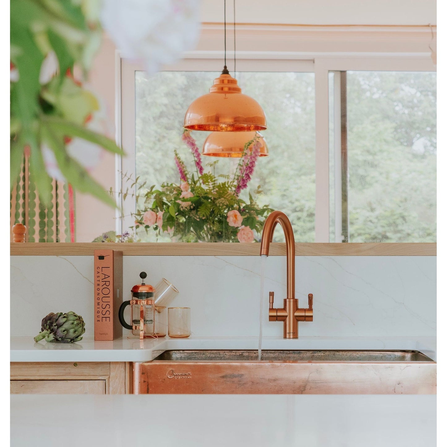 Hammered Copper Harborne Pendant