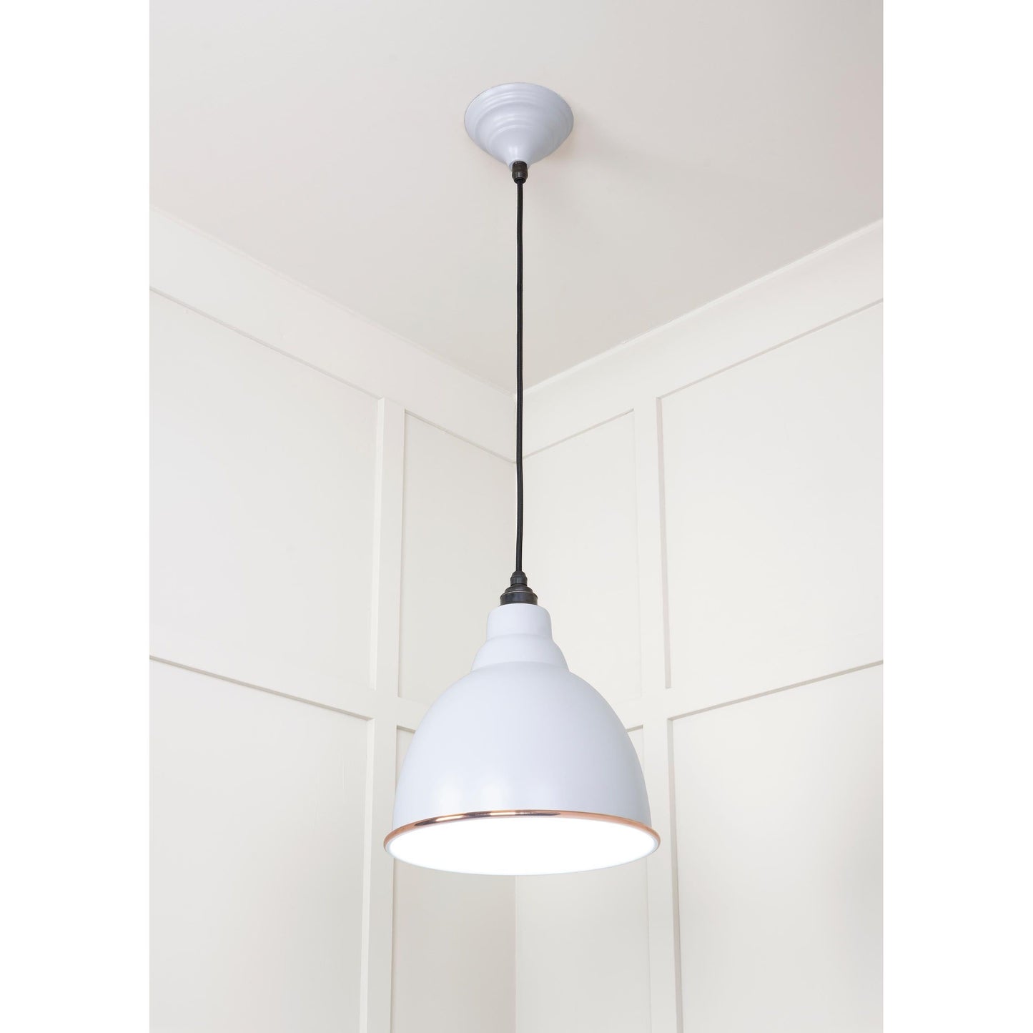 White Gloss Brindley Pendant