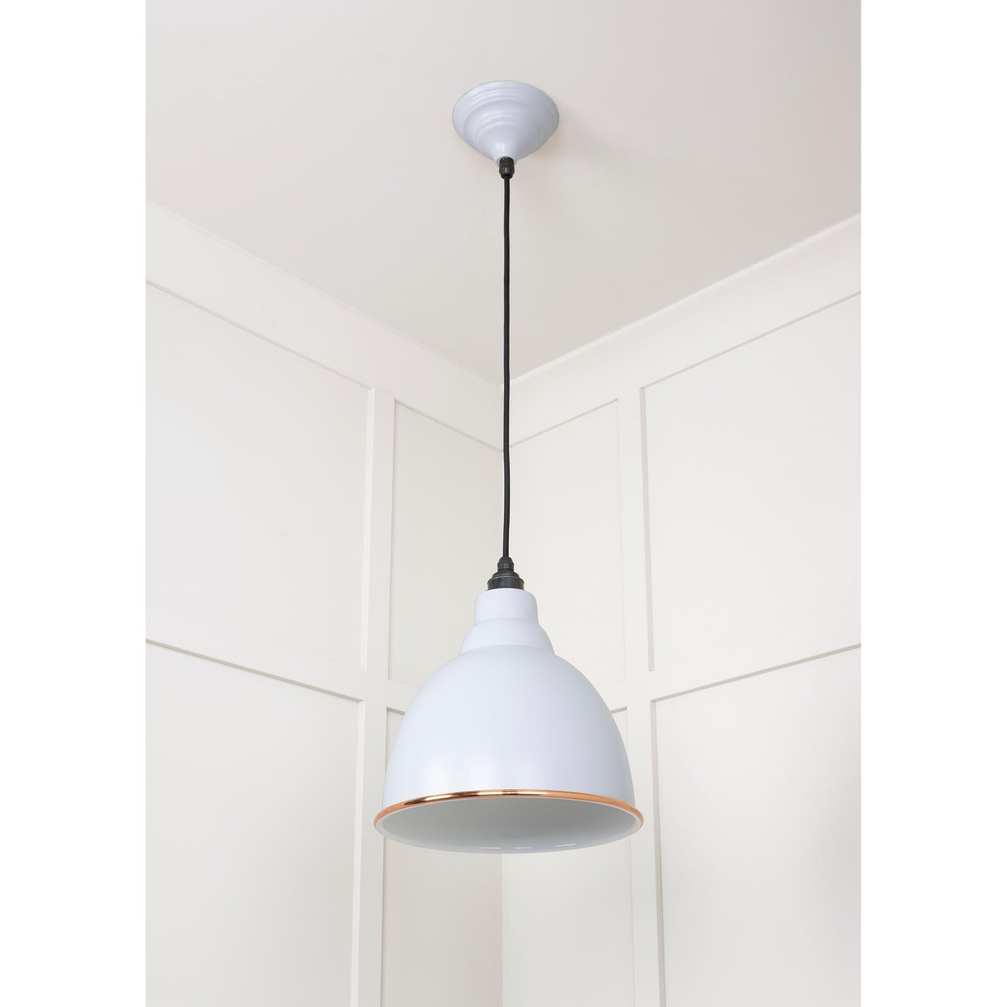 White Gloss Brindley Pendant