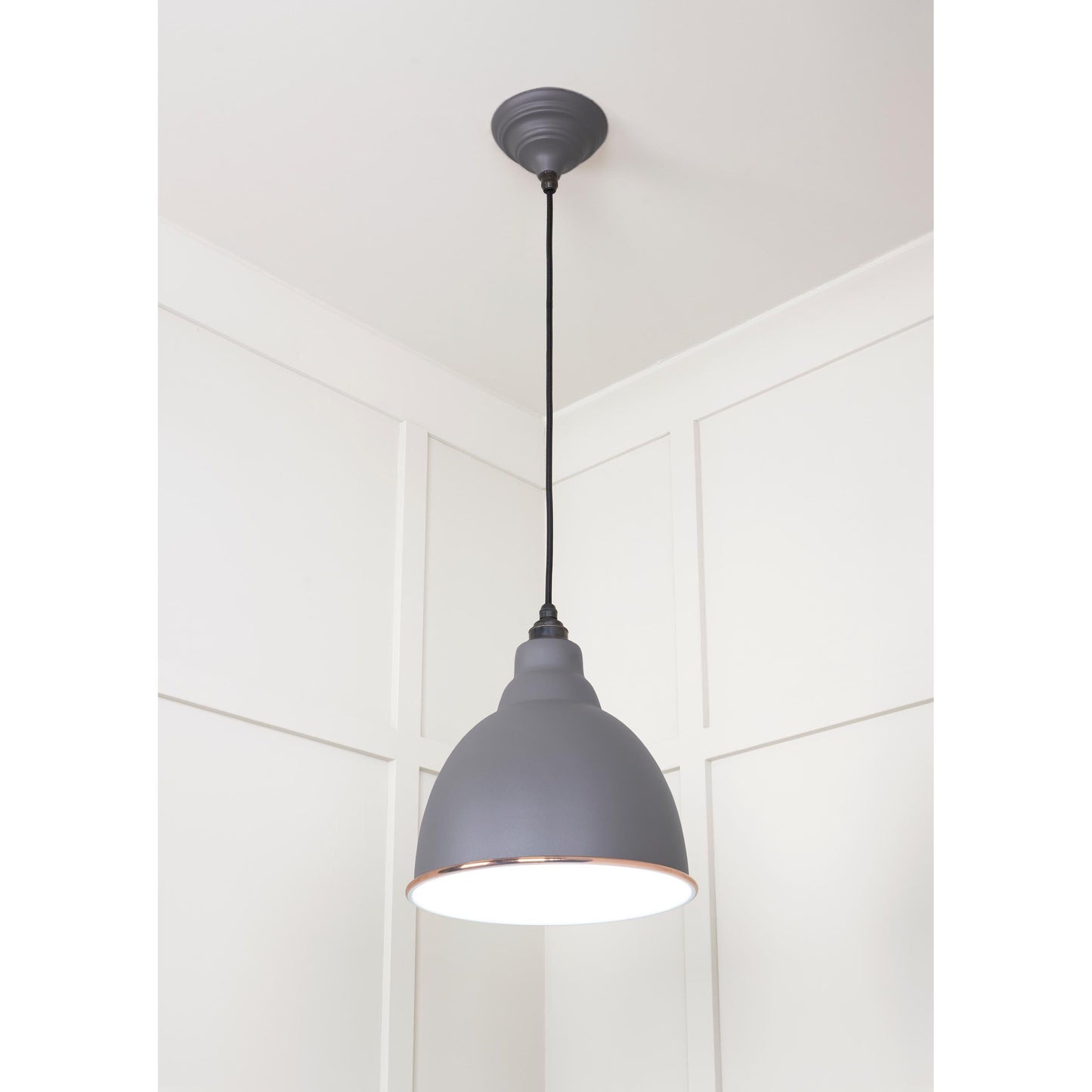 White Gloss Brindley Pendant