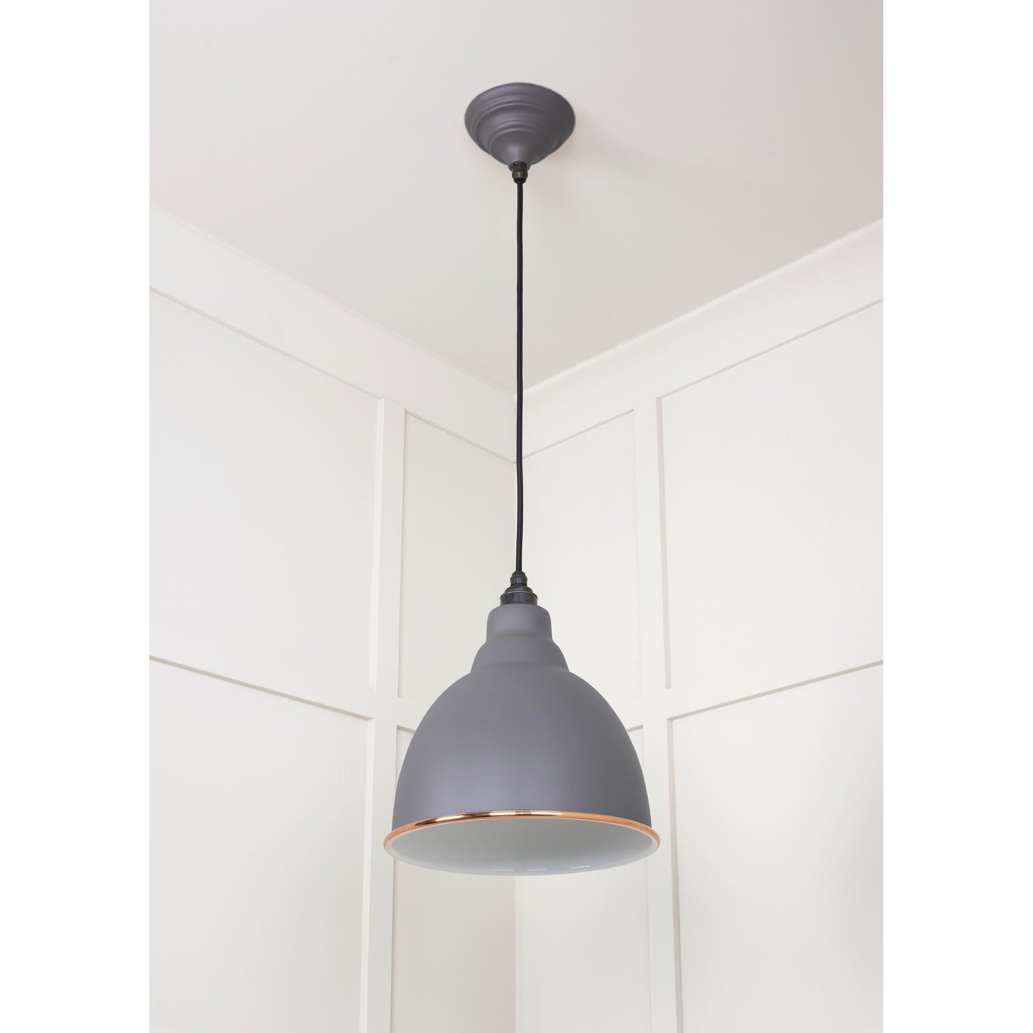 White Gloss Brindley Pendant