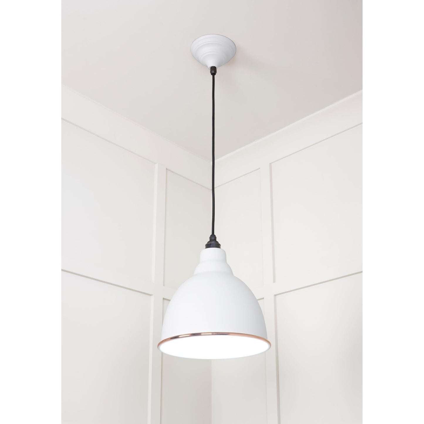 White Gloss Brindley Pendant