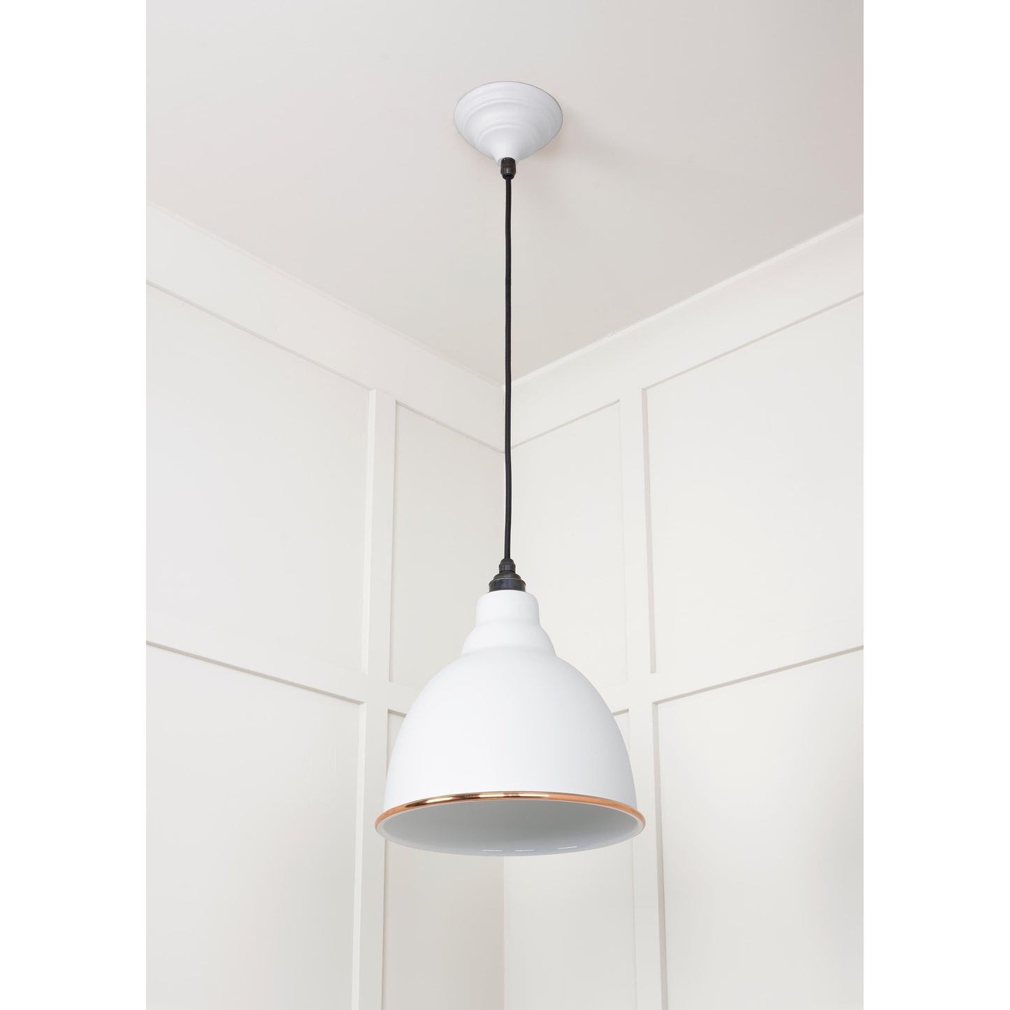 White Gloss Brindley Pendant