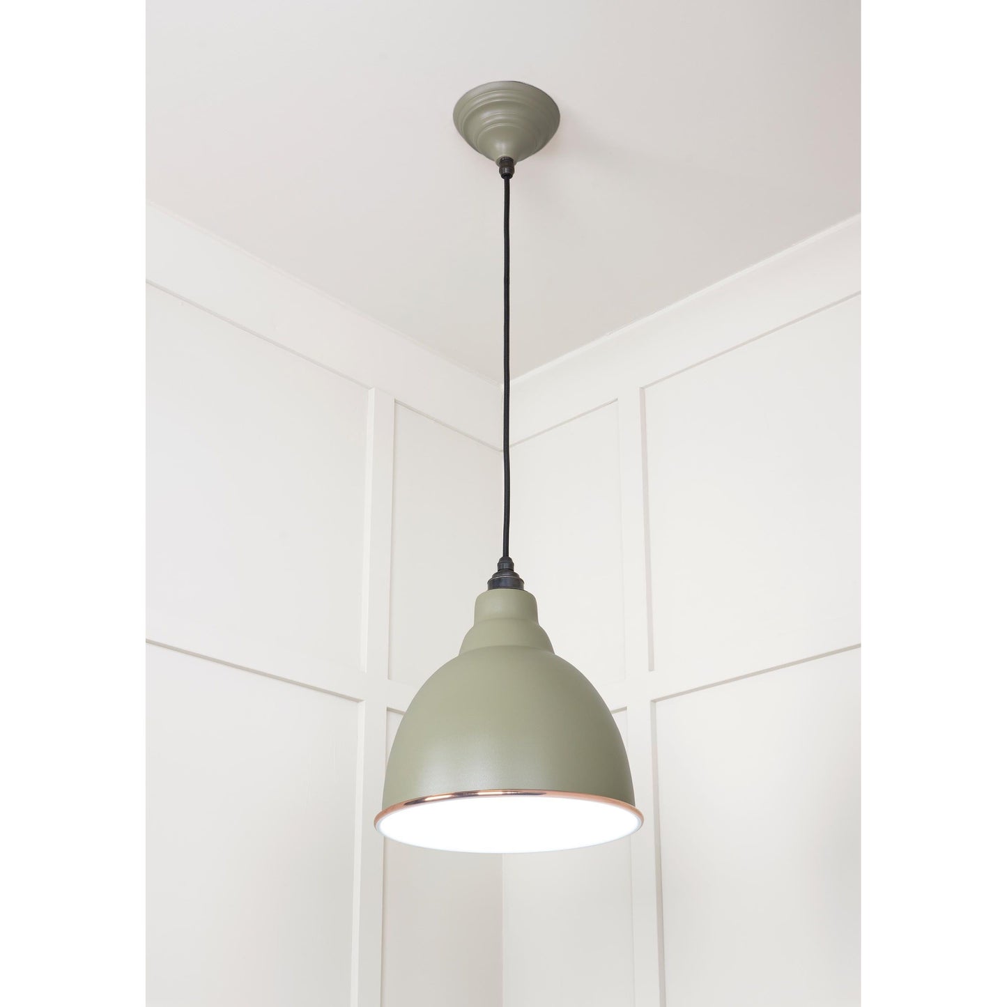 White Gloss Brindley Pendant